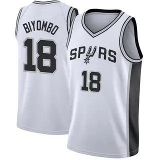 San Antonio Spurs Men's Bismack Biyombo White Swingman Jersey - Association Edition