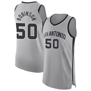 San Antonio Spurs Men's David Robinson Authentic Silver 2024/25 Statement Edition Jersey