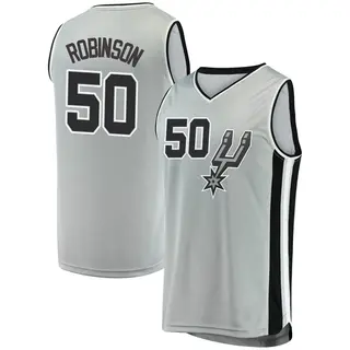 San Antonio Spurs Men's David Robinson Fast Break Silver Jersey - Statement Edition