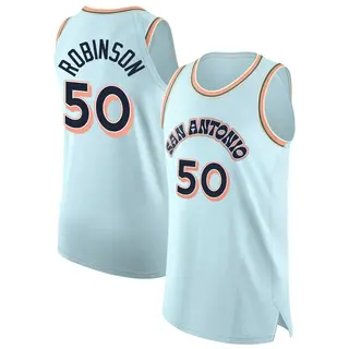 San Antonio Spurs Men's David Robinson Light Blue Authentic 2024/25 City Edition Jersey
