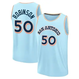 San Antonio Spurs Men's David Robinson Light Blue Fast Break 2024/25 City Edition Jersey