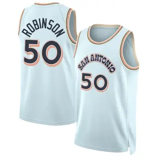 San Antonio Spurs Men's David Robinson Light Blue Swingman 2024/25 City Edition Jersey