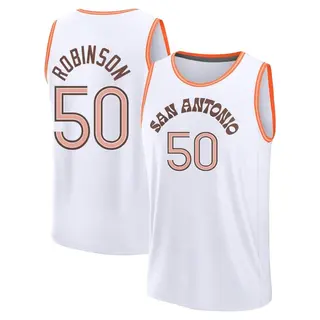 San Antonio Spurs Men's David Robinson White Fast Break 2023/24 City Edition Jersey