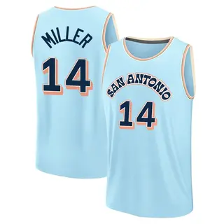San Antonio Spurs Men's Emanuel Miller Light Blue Fast Break 2024/25 City Edition Jersey