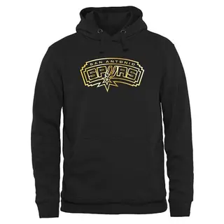 San Antonio Spurs Men's Gold Collection Pullover Hoodie - Black