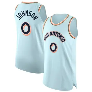 San Antonio Spurs Men's Keldon Johnson Light Blue Authentic 2024/25 City Edition Jersey