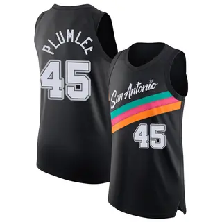San Antonio Spurs Men's Mason Plumlee Black Authentic 2025/26 City Edition Jersey