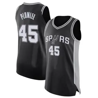 San Antonio Spurs Men's Mason Plumlee Black Authentic Jersey - Icon Edition