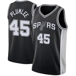 San Antonio Spurs Men's Mason Plumlee Black Swingman Jersey - Icon Edition