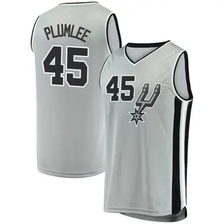 San Antonio Spurs Men's Mason Plumlee Fast Break Silver Jersey - Statement Edition