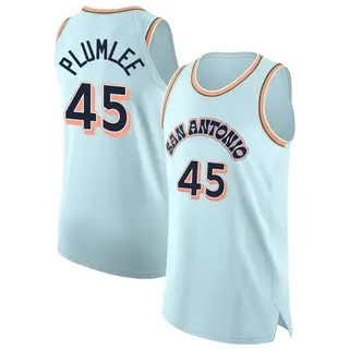 San Antonio Spurs Men's Mason Plumlee Light Blue Authentic 2024/25 City Edition Jersey