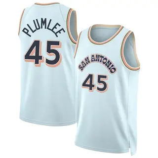 San Antonio Spurs Men's Mason Plumlee Light Blue Swingman 2024/25 City Edition Jersey