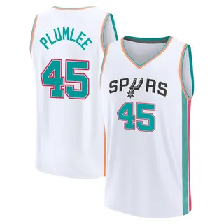 San Antonio Spurs Men's Mason Plumlee White Fast Break 2021/22 Replica City Edition Jersey
