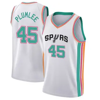 San Antonio Spurs Men's Mason Plumlee White Swingman 2021/22 City Edition Jersey