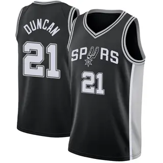 San Antonio Spurs Men's Tim Duncan Black Swingman Jersey - Icon Edition