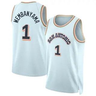 San Antonio Spurs Men's Victor Wembanyama Light Blue Swingman 2024/25 City Edition Jersey