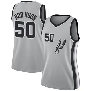 San Antonio Spurs Women's David Robinson Swingman Silver Jersey - Statement Edition