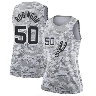 San Antonio Spurs Women's David Robinson White Swingman 2018/19 Jersey - Earned Edition