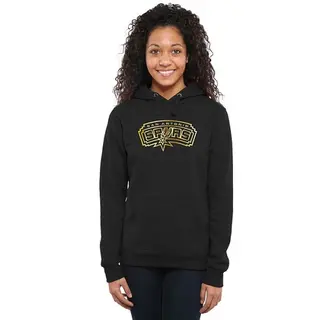 San Antonio Spurs Women's Gold Collection Ladies Pullover Hoodie - Black