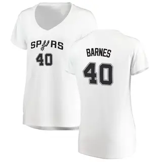 San Antonio Spurs Women's Harrison Barnes White Fast Break Jersey - Association Edition