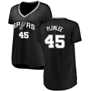 San Antonio Spurs Women's Mason Plumlee Black Fast Break Jersey - Icon Edition