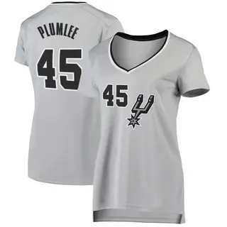 San Antonio Spurs Women's Mason Plumlee Fast Break Silver Jersey - Statement Edition