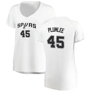 San Antonio Spurs Women's Mason Plumlee White Fast Break Jersey - Association Edition