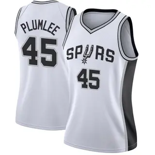 San Antonio Spurs Women's Mason Plumlee White Swingman Jersey - Association Edition