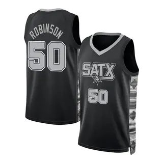 San Antonio Spurs Youth David Robinson Black Swingman Statement Edition 2022/23 Jersey