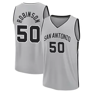 San Antonio Spurs Youth David Robinson Fast Break Silver 2024/25 Statement Edition Jersey