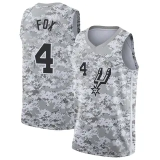 San Antonio Spurs Youth De'Aaron Fox White Swingman 2018/19 Jersey - Earned Edition