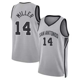 San Antonio Spurs Youth Emanuel Miller Swingman Silver 2024/25 Statement Edition Jersey