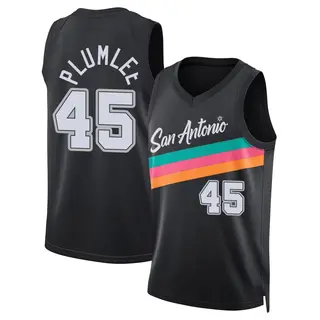 San Antonio Spurs Youth Mason Plumlee Black Swingman 2025/26 City Edition Jersey