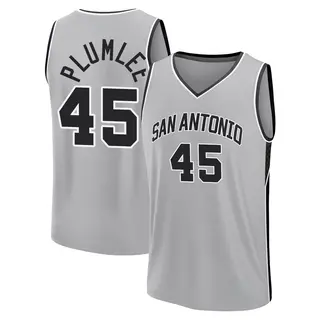 San Antonio Spurs Youth Mason Plumlee Fast Break Silver 2024/25 Statement Edition Jersey