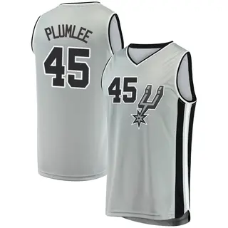 San Antonio Spurs Youth Mason Plumlee Fast Break Silver Jersey - Statement Edition