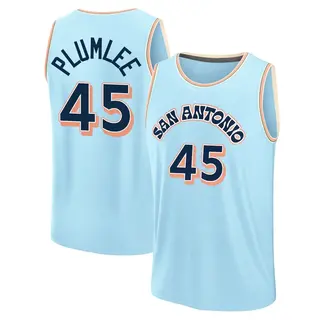 San Antonio Spurs Youth Mason Plumlee Light Blue Fast Break 2024/25 City Edition Jersey