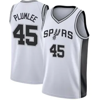 San Antonio Spurs Youth Mason Plumlee White Swingman Jersey - Association Edition