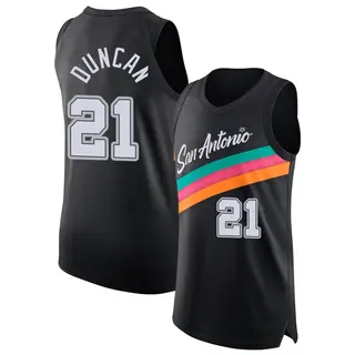 San Antonio Spurs Youth Tim Duncan Black Authentic 2025/26 City Edition Jersey