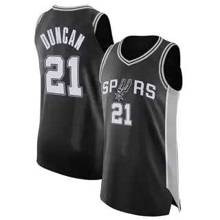 San Antonio Spurs Youth Tim Duncan Black Authentic Jersey - Icon Edition