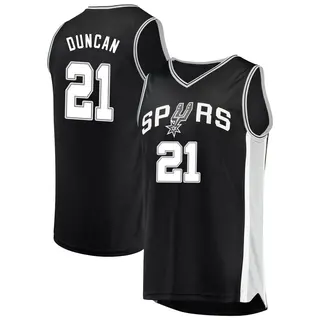 San Antonio Spurs Youth Tim Duncan Black Fast Break Jersey - Icon Edition