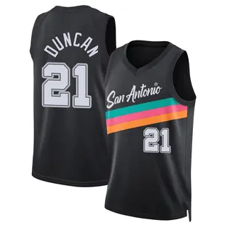 San Antonio Spurs Youth Tim Duncan Black Swingman 2025/26 City Edition Jersey
