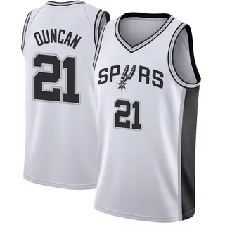 San Antonio Spurs Youth Tim Duncan White Swingman Jersey - Association Edition